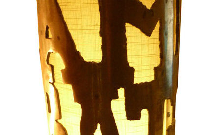 graphisme en acier fer inox