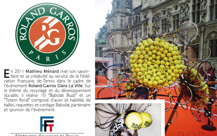 Sculpture - Rolland Garros dans la ville - Hotel de ville Paris - 2011 -  Anne Hidalgo  